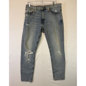 Levi's 512 Distressed‎ Ripped Slim Taper Stretch Men's Jeans 32x30 Denim Zip Fly